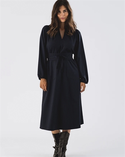 Lollys Laundry - Paris LL Midi Kjole - Dark Navy